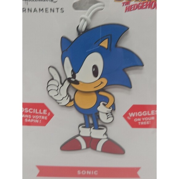 Hallmark Sonic The Hedgehog Wiggles on Tree Metal Ornament - Picture 3 of 7